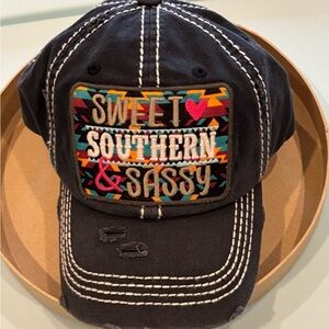 NEW Distressed Vintage Multicolor Sweet Southern & Sassy Ball Cap